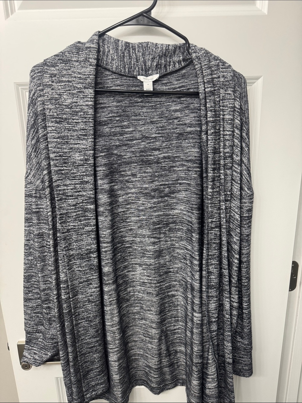 Daily Ritual Gray Marled Open-Front Cardigan
